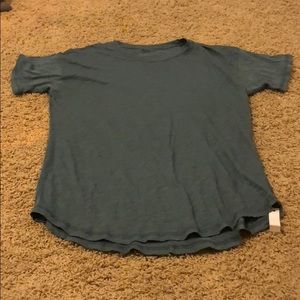 Madewell Women M Teal Top Short Sleeve Top